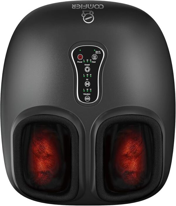 Foot Massager with Heat, Vibration,Rolling Compression Feet Massager Machine for Plantar Fasciitis
