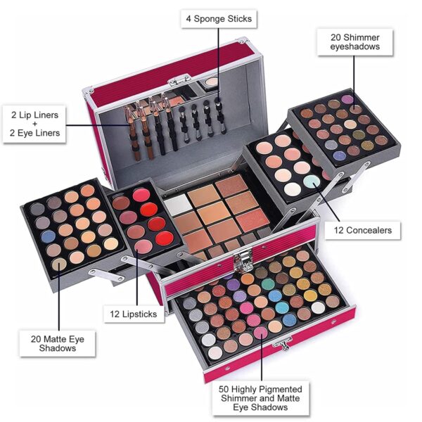 UNIFULL 132 Color All- In- One Makeup For Women Full Kit, - Image 2
