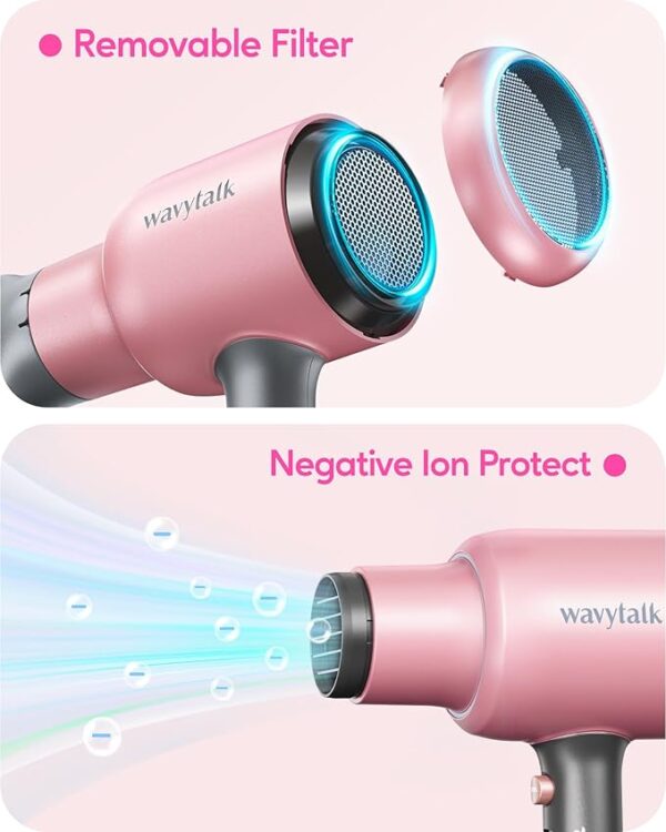 Wavytalk Ionic Hair Dryer Blow Dryer with Diffuser - Image 2
