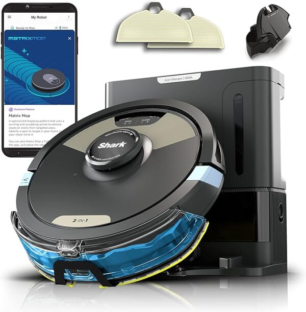 Shark Robot Vacuum & Mop Combo, Powerful Suction,
