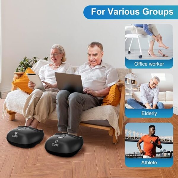Foot Massager with Heat, Vibration,Rolling Compression Feet Massager Machine for Plantar Fasciitis - Image 3