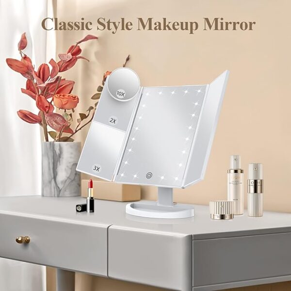 Makeup Mirror Vanity Mirror with Lights, 2X 3X 10X Magnification
