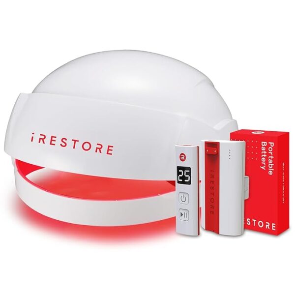 iRestore Essential Laser Hair Growth System + Rechargeable Battery Pack