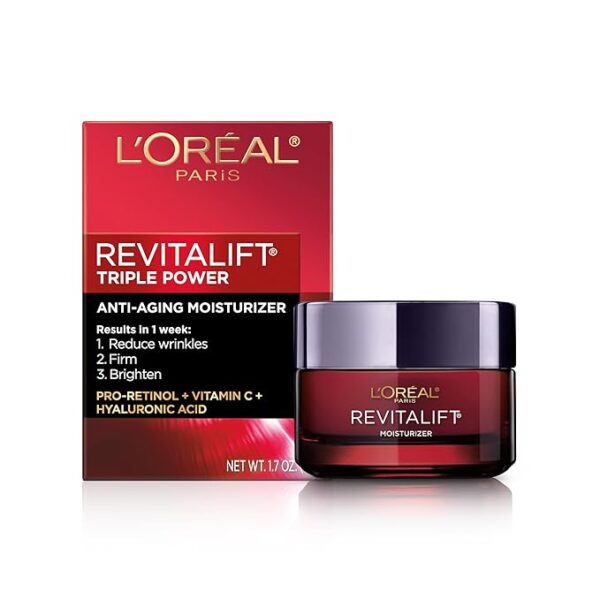 L'Oreal Paris Revitalift Triple Power Anti-Aging Face Moisturizer,