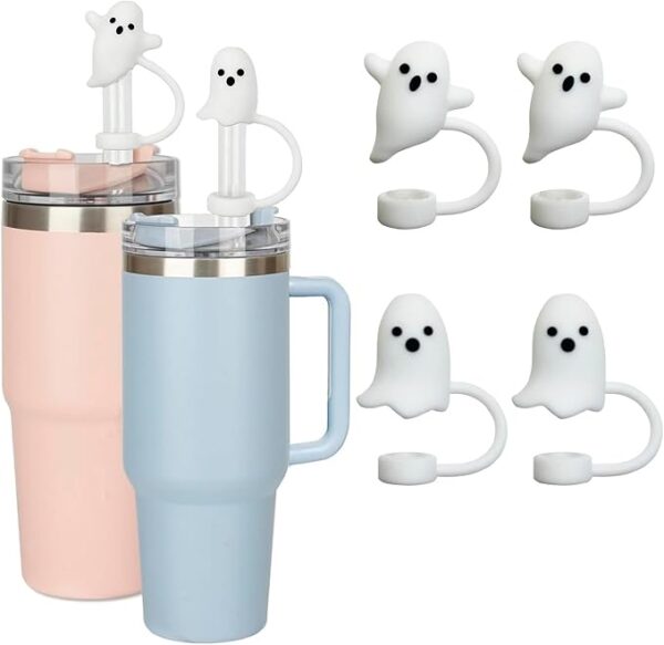 Silicone Reusable Drinking Straw Topper Compatible with Stanley Cup