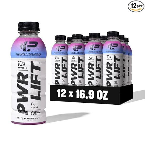 Protein Water Sports Drink by PWR LIFT | Blueberry Pomegranate | Keto, Vitamin B,