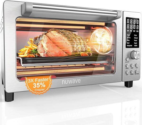 Smart 21QT Toaster Oven Air Fryer Combo, Convection Oven Countertop, 12 functions all in 1,