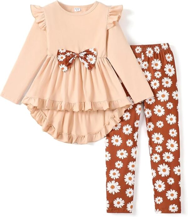 Toddler Kids Girls 2Pcs Clothes Set Bowknot Design