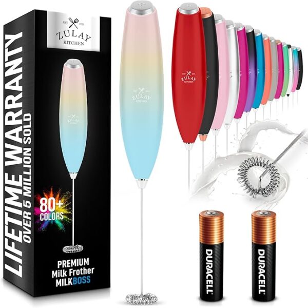 Kitchen Milk Frother Wand (2 Duracell Batteries Included) - Handheld Milk Frother - Image 3