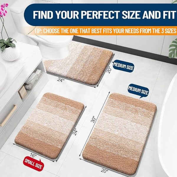 Bathroom Rugs Mat 30x20, Extra Soft Absorbent Microfiber Bath Rugs,