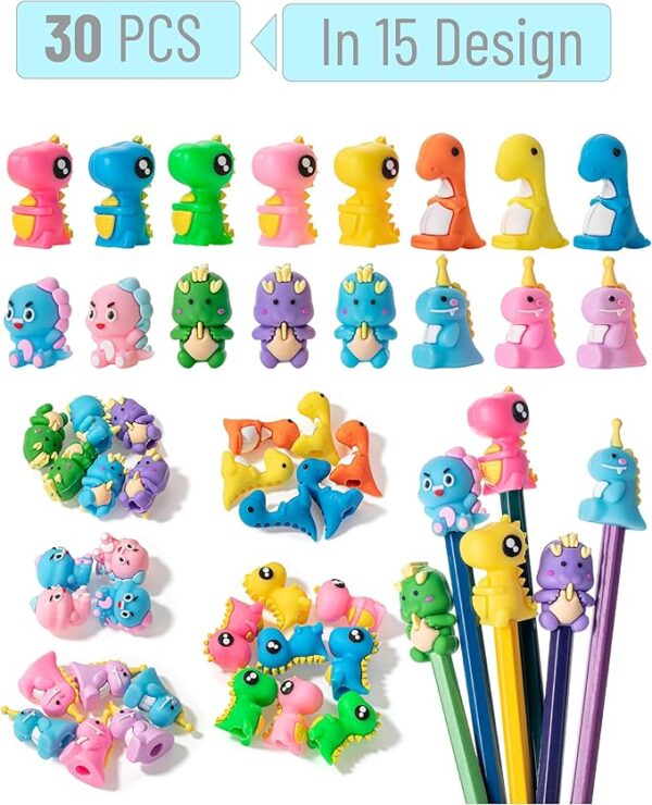 Pencil Toppers, 30 pcs, Dinosaur Pen Toppers, Animal Pencil Toppers, Pencil Toppers for Kids