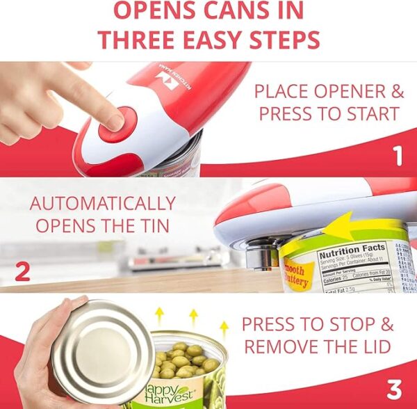 Kitchen Mama Auto Electric Can Opener: Open Your Cans with A Simple Press of Button