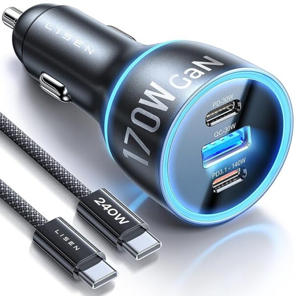 Car Charger USB C Type Fast Charging