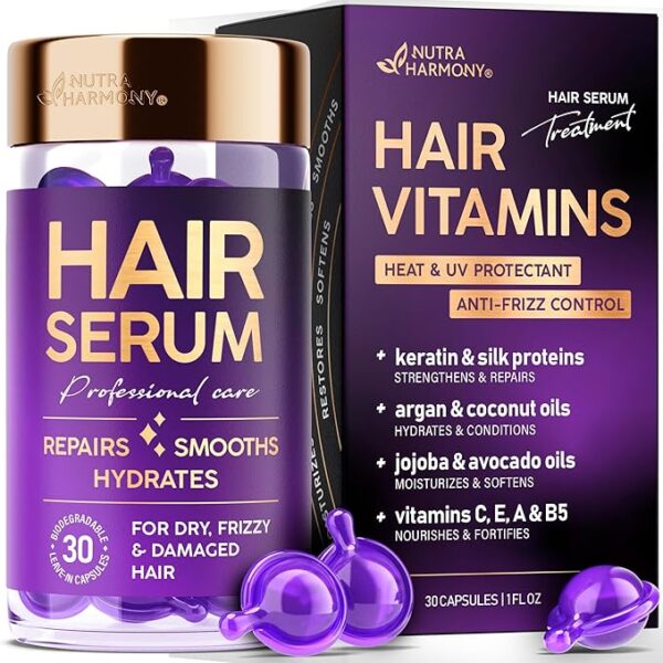 Repairing Hair Oil Capsules for Frizzy, Damaged & Dry Hair