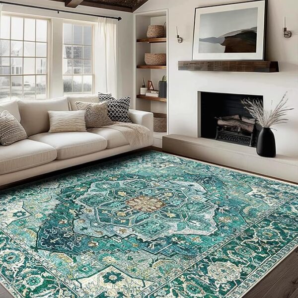 Machine Washable Area Rugs 8x10 for Living Room