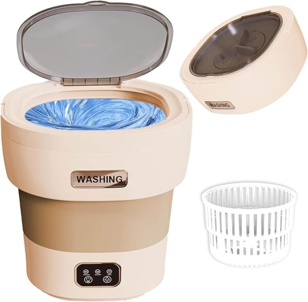 Portable Mini Washing Machine, 18L Portable Mini Washing Machine, Collapsible Washer with Dryer