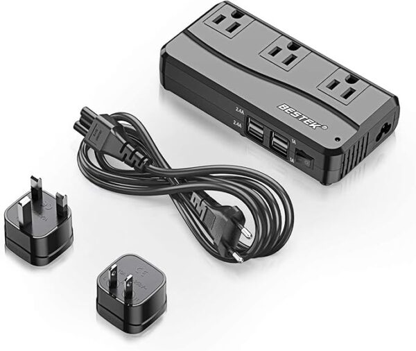 BESTEK Universal Travel Adapter 220V to 110V Voltage Converter with 6A 4-Port USB Charging