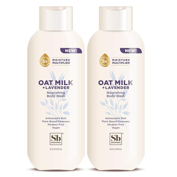 Body Wash, Oatmilk & Lavender Liquid Body Wash, Moisturizing Soap with Shea Butter