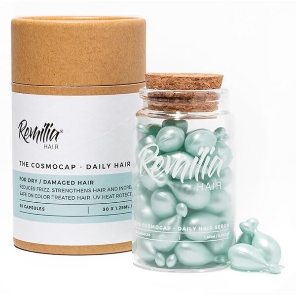 Remilia Hair Hair Serum with Keratin, Silk Protein & Vitamin B5-30 Capsules
