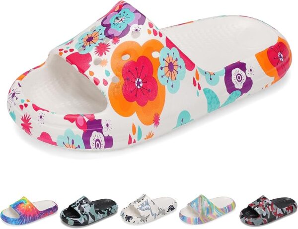 Kids Cloud Slides Boys Girls Non Slip Slip On Shower Sandals, Comfort Slippers for Summer,