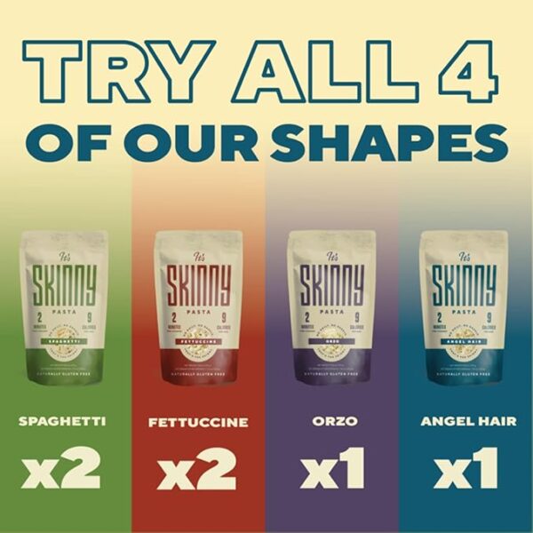 It’s Skinny Pasta Variety Pack - Pre-cooked Low Carb Pasta, Konjac Shirataki Noodles,