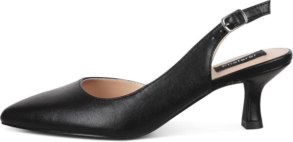 Pumps, Slingback Kitten Heels Pointed Toe Suitable Wedding Party Match Dress Sexy Evening Shoes - Image 2