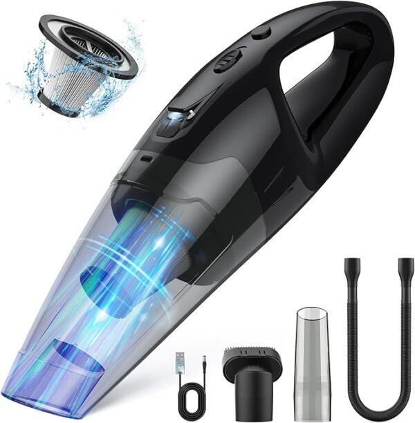 Vacuum Cordless Rechargeable, Dust Busters Cordless Rechargeable with LED, USB Charge