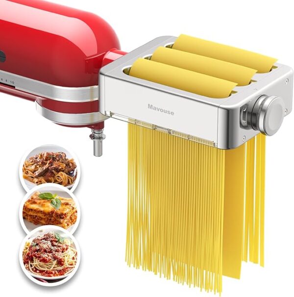 Pasta Attachment 3 In 1 Set For Kitchenaid Stand Mixer, Included Pasta Sheet Roller,