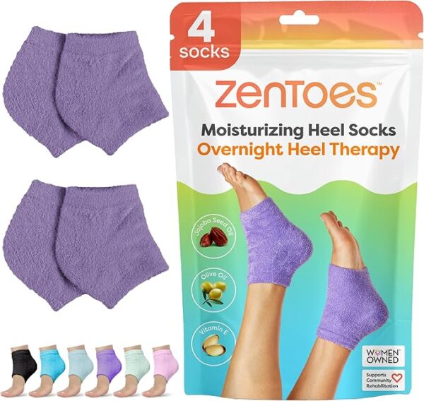 Moisturizing Socks for Cracked Heel Treatment - Vitamin E, Olive Oil and Jojoba Oil Infused