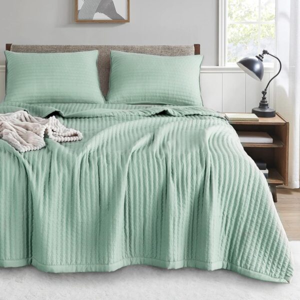 KASENTEX Quilt Mini Set - Stone Washed Super Soft Bedspread - Light Weight