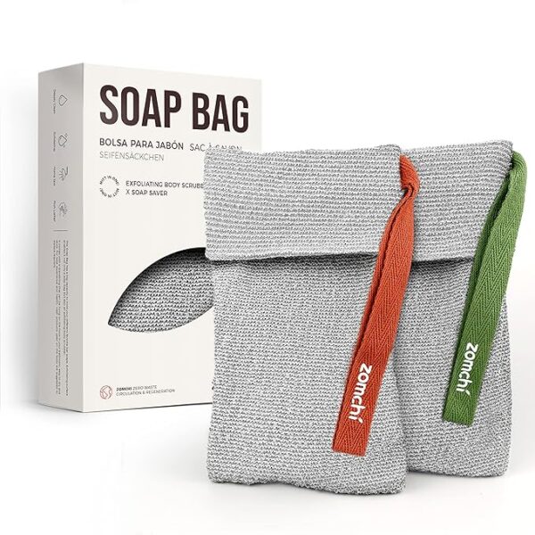 2 Pieces of Soap Bags with Gentle Roughness, Soap Savers for Bar Soap, Body Scrubbers for Use