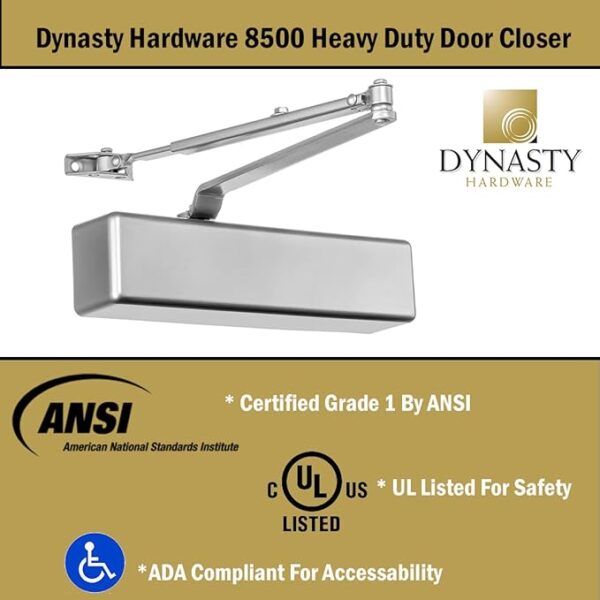Hardware Door Closer Heavy Duty Hydraulic Adjustable Size 1-6 Spring Door Closer, - Image 2