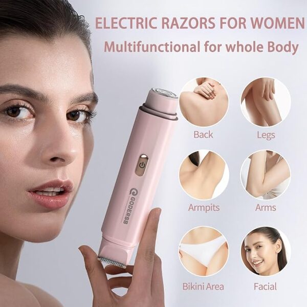 Trimmer for Women, Ladies Electric Hair Removal Kit USB Rechargeable Waterproof Facial