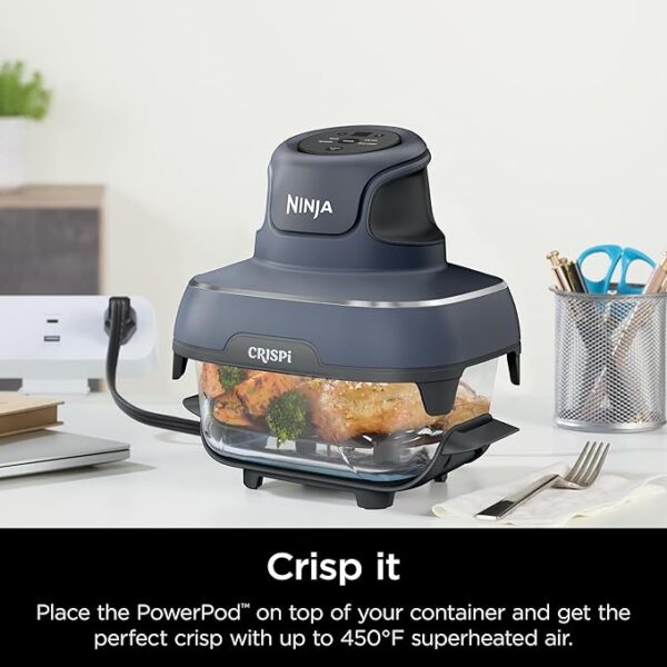 Air Fryer, 4QT Crispi System + 3 Containers with Storage Lids, Air Fryer, Microwave, Freezer