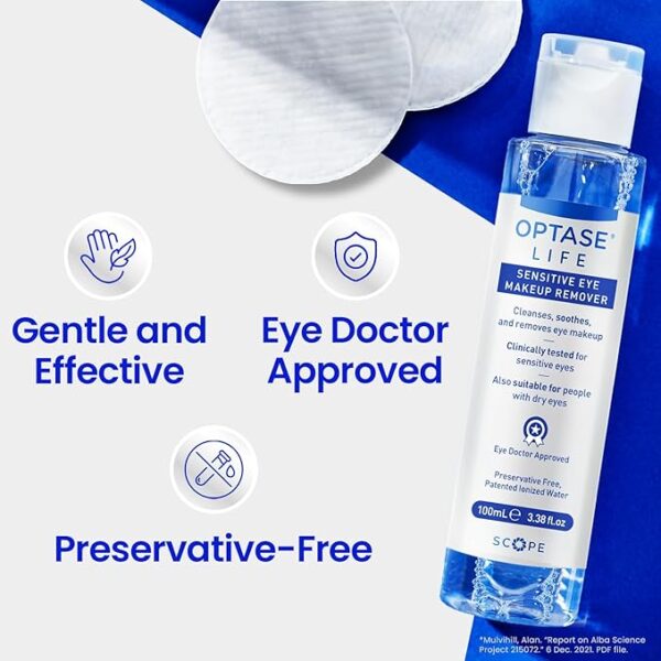 Optase Life Sensitive Eye Makeup Remover – Gentle & Effective for All Skin Types