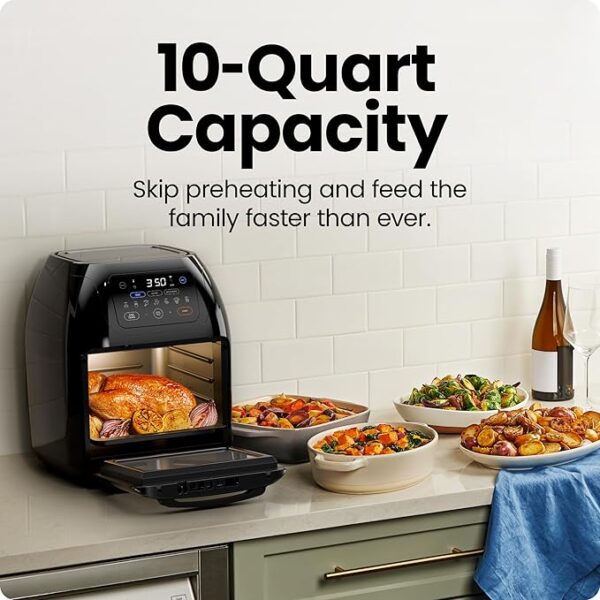 Multifunctional Digital Air Fryer+ Rotisserie, Dehydrator, Convection Oven, 17 Touch Screen Presets