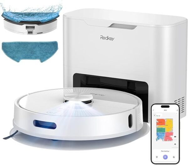 Vacuum, 3-in-1 Vacuum Robot with Suction Station and Mop, LiDAR Navigation, Powerful 4000Pa