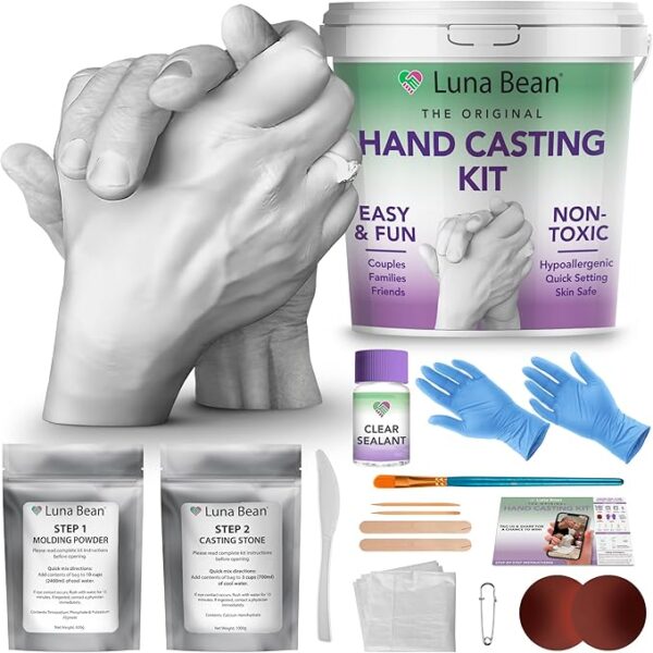 Hand Casting Kit – The Original Hand Mold Kit for Couples – Birthday Gifts, Bridal Shower, Wedding