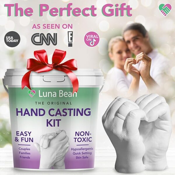Hand Casting Kit – The Original Hand Mold Kit for Couples – Birthday Gifts, Bridal Shower, Wedding - Image 2