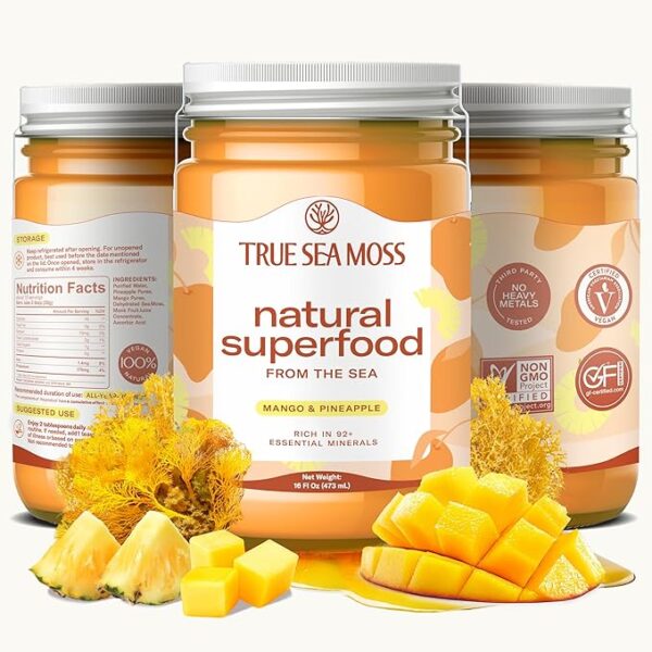 Sea Moss Gel - Seamoss, Gut Health & Antioxidant Supports - Made in USA (Mango/Pineapple