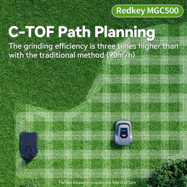 Lawn Mower with 393ft Boundary Wires for 0.12 Acre (1/8 Acre), 45% Slope, 70Mins Runtime,